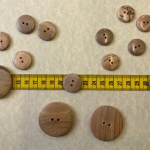 Puidust kahe auguga nööp