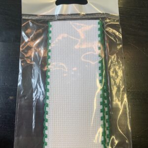 IMG_4116 Tikkimispael: valge, värvilise servaga - laius 5cm, pikkus 50cm