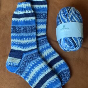 Soffie Crafts: mustrit moodustav või triibuline sokilõng 150gr tokis 6ply jämeduses