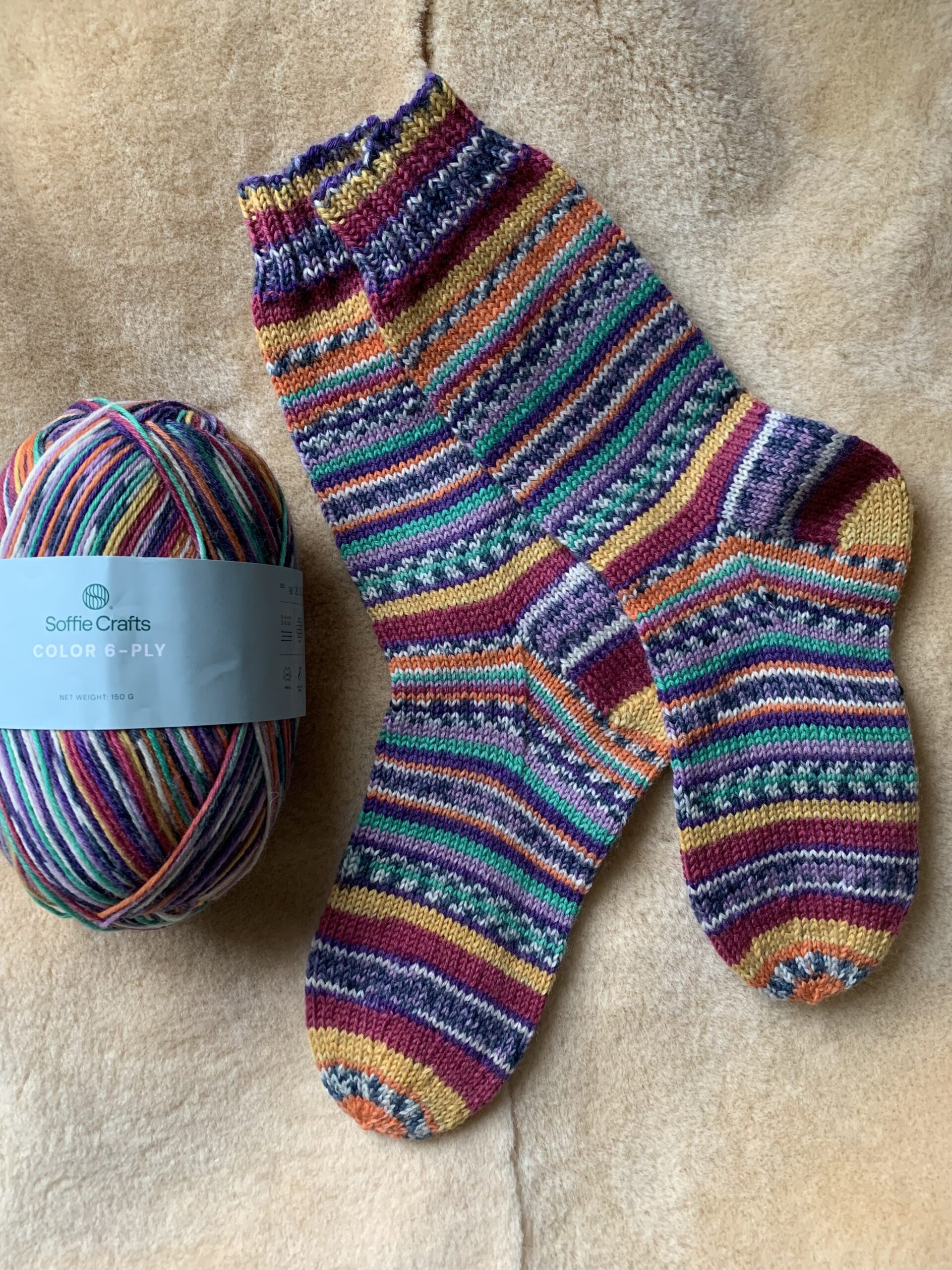 Soffie Crafts: mustrit moodustav või triibuline sokilõng 150gr tokis 6ply jämeduses - Image 16